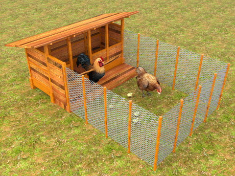 Chicken Coop 8K Modello 3D