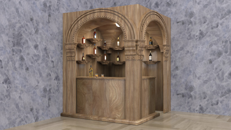 Home Bar 8K 3D Model .c4d .max .obj .3ds .fbx .stl .blend 