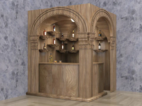 家庭酒吧8K 3D 模型