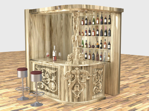 American Bar 3 - 8K Modèle 3D