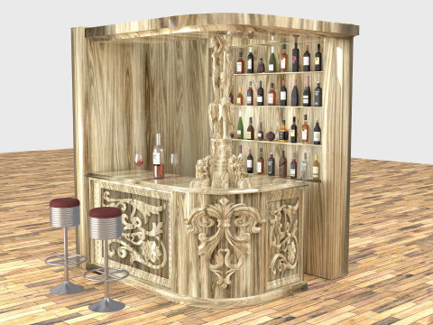 美式酒吧 3 - 8K 3D 模型