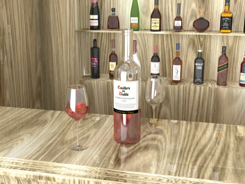 American Bar 3 - 8K 3D Model