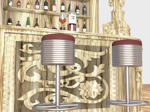 American Bar 3 - 8K 3D Model