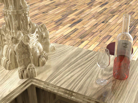 American Bar 3 - 8K 3D Model