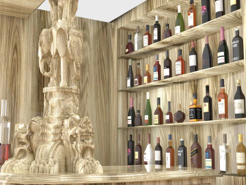 American Bar 3 - 8K 3D Model