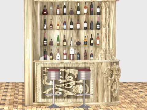 American Bar 3 - 8K 3D Model