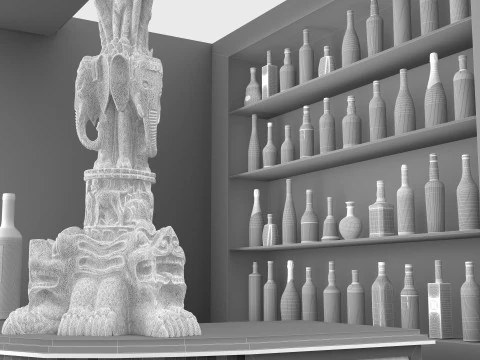 American Bar 3 - 8K 3D Model