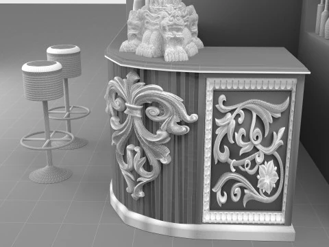 American Bar 3 - 8K 3D Model