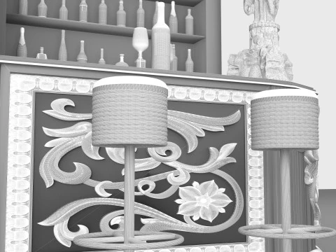 American Bar 3 - 8K 3D Model