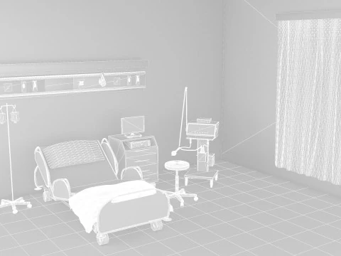 Intensive Care Unit 6 - 4K 3D Model