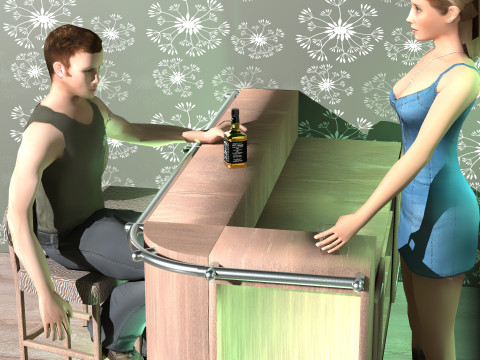 American Bar 4K Modelo 3D