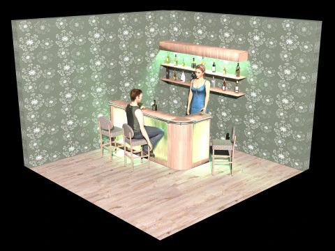 Barra Americana 4K Modelo 3D