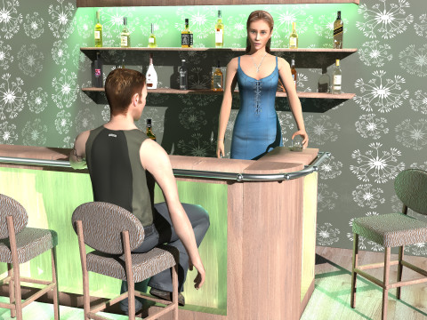 American Bar 4K Modelo 3D