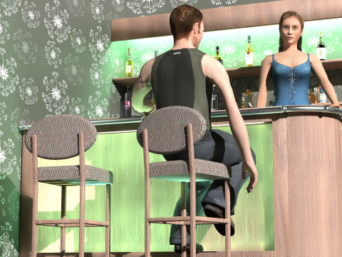 American Bar 4K Modelo 3D