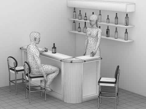 American Bar 4K Modelo 3D