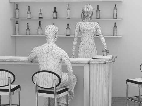 American Bar 4K Modelo 3D