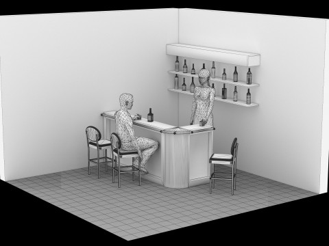 American Bar 4K Modelo 3D