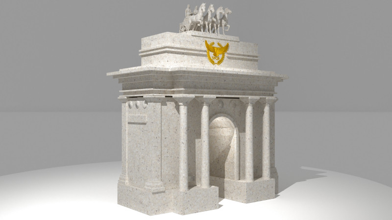 Roman Monument 4K Modèle 3D .c4d .max .obj .3ds .fbx .stl .blend 