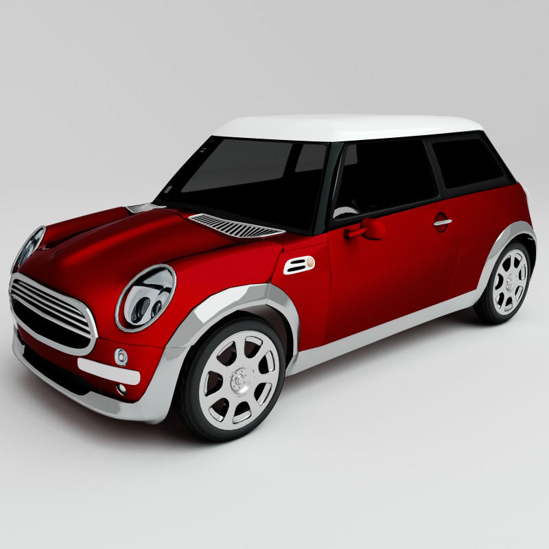 Mini Car 4K 3D Model .c4d .max .obj .3ds .fbx .stl .blend 