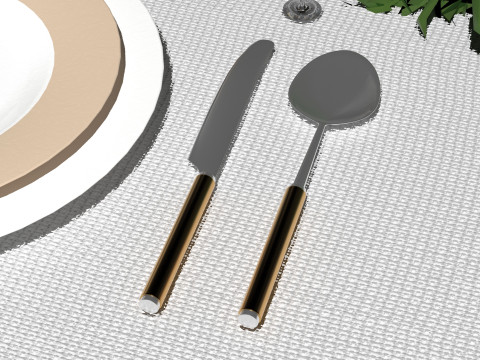 Dinner Table 2 - 8K 3D Model