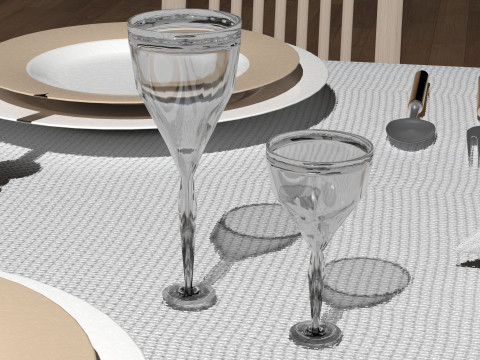 Dinner Table 2 - 8K 3D Model