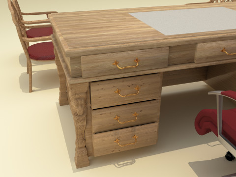 Office Room Set 8K 3D Model