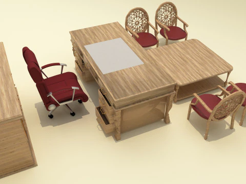 Office Room Set 8K 3D Model