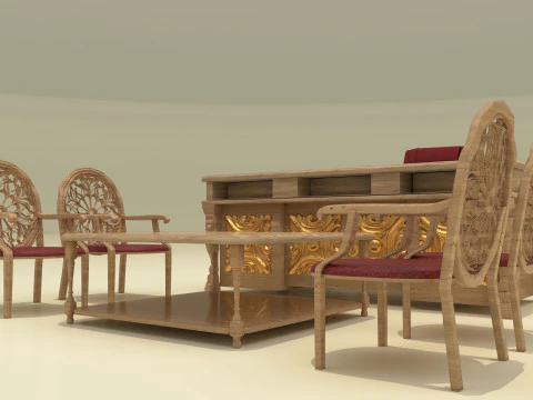 Office Room Set 8K 3D Model