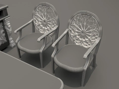 Office Room Set 8K 3D Model