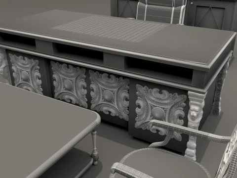 Office Room Set 8K 3D Model