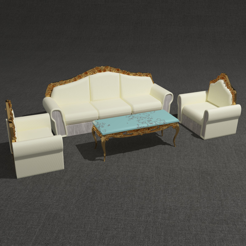 Sofa Set 8K 3Dモデル .c4d .max .obj .3ds .fbx .stl .blend 