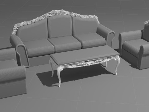 Sofa Set 8K 3Dモデル