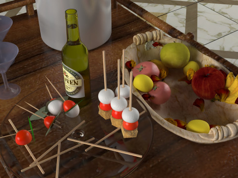 Service Carts - Full and Empty 8K 3D Model