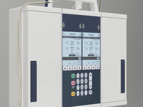 Dual Infusion Pump 3D Model