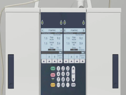Dual Infusion Pump 3D Model
