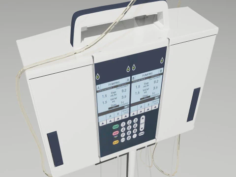 Dual Infusion Pump 3D Model