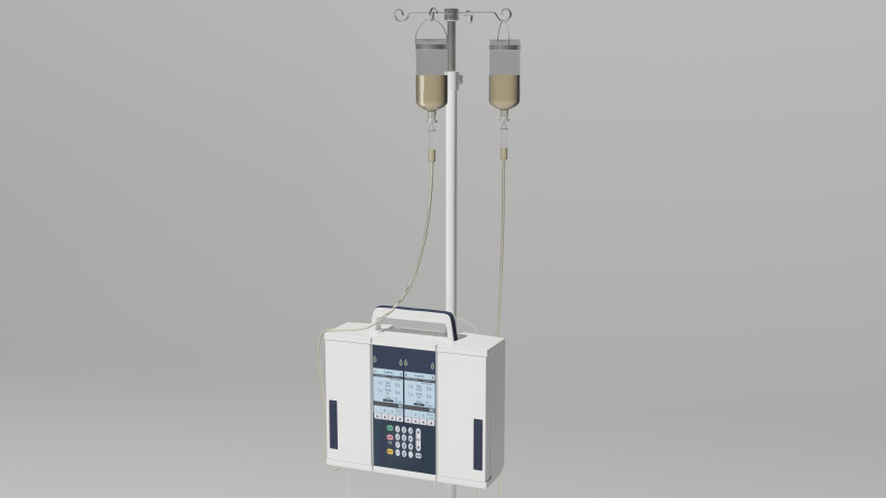 Dual Infusion Pump 4K Modelo 3D .c4d .max .obj .3ds .fbx .stl .blend 