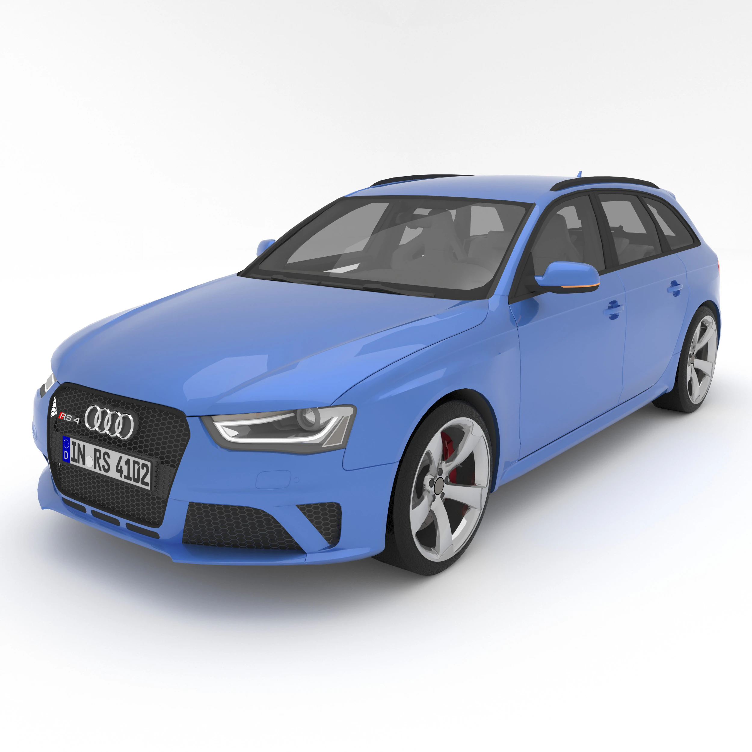 Audi RS4 Avant Nogaro 3D Model .c4d .max .obj .3ds .fbx .stl .blend 