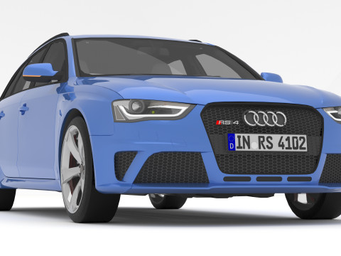 Audi RS4 Avant Nogaro 8K 3Dモデル