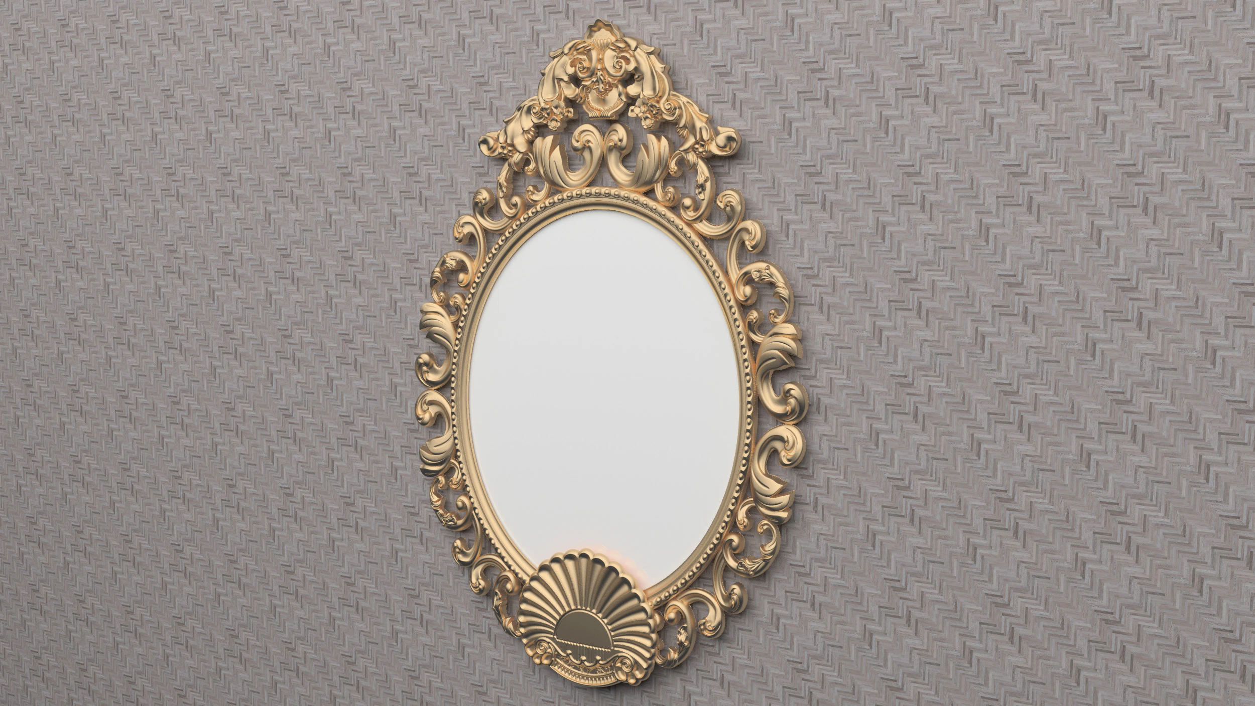 Classic Mirror 3D Model .c4d .max .obj .3ds .fbx .stl .blend 