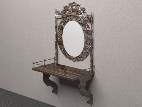 Wall Console 8K 3D Model