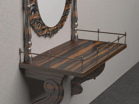 Wall Console 8K 3D Model