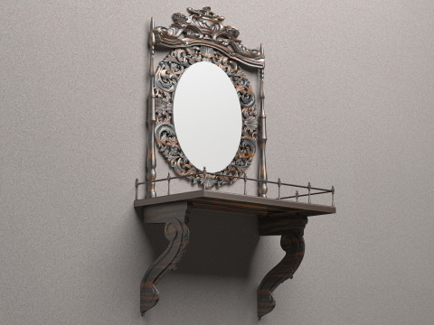 Wall Console 8K Model 3D