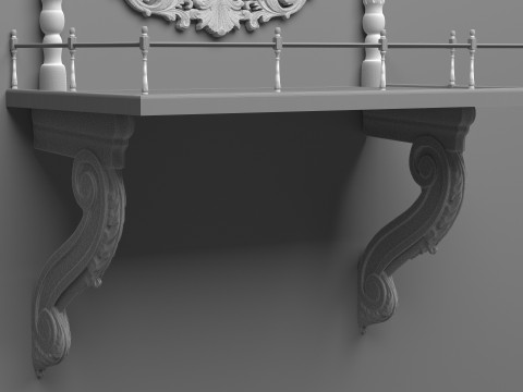 Wall Console 8K Model 3D