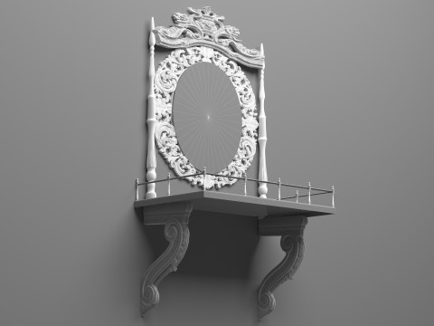 Wall Console 8K Model 3D