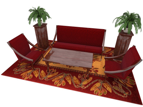 Sitting Room Set 8K 3D मॉडल