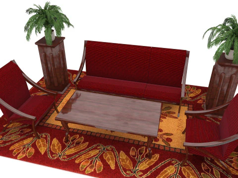Sitting Room Set 8K 3D Model