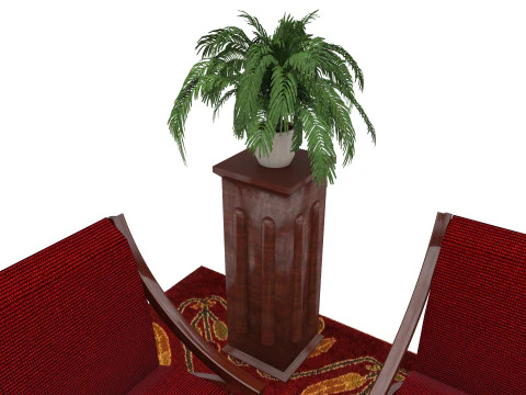 Sitting Room Set 8K 3D Model