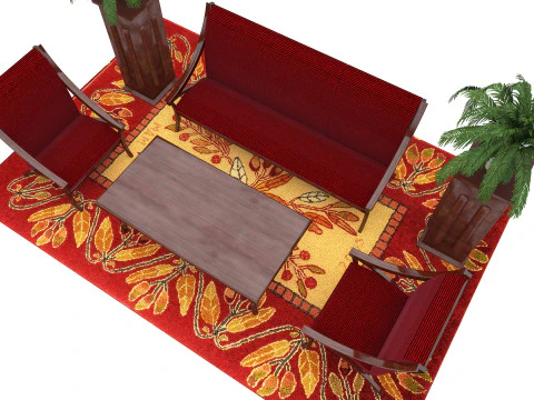 Sitting Room Set 8K 3D Model
