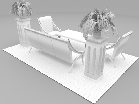 Sitting Room Set 8K Modèle 3D